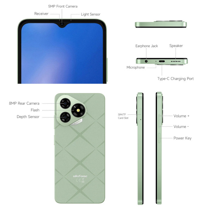 Смартфон ULEFONE Note 19 3/32GB Nebula Green