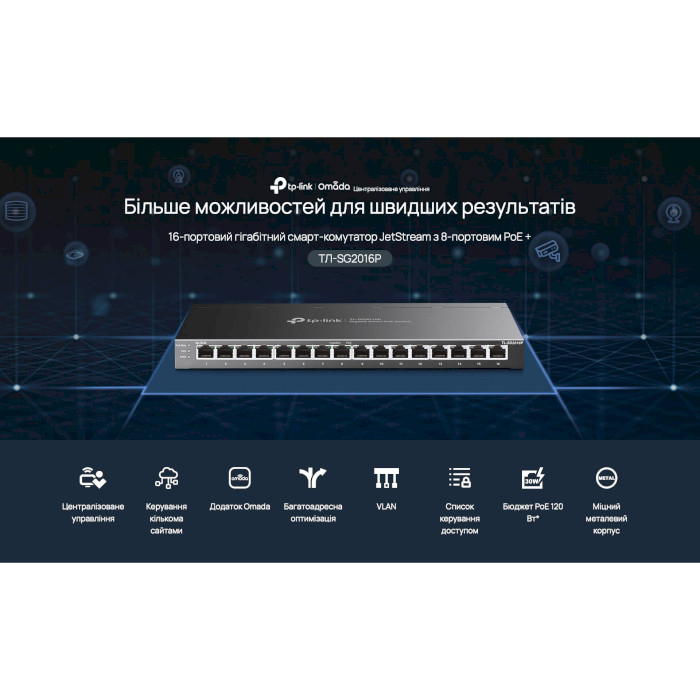 Коммутатор TP-LINK SG2016P