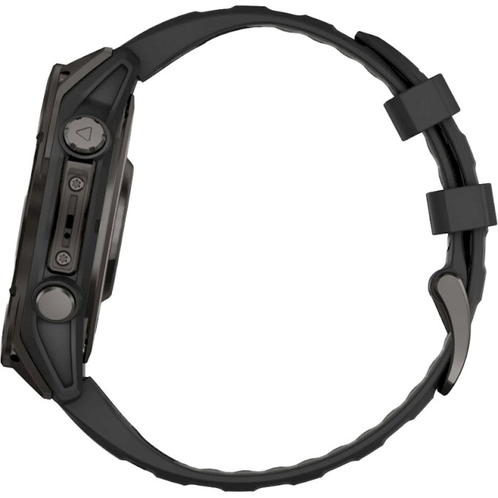 Смарт-годинник GARMIN Fenix 8 Sapphire 47mm Carbon Gray DLC Titanium with Black/Pebble Gray Silicone Band (010-02904-21)