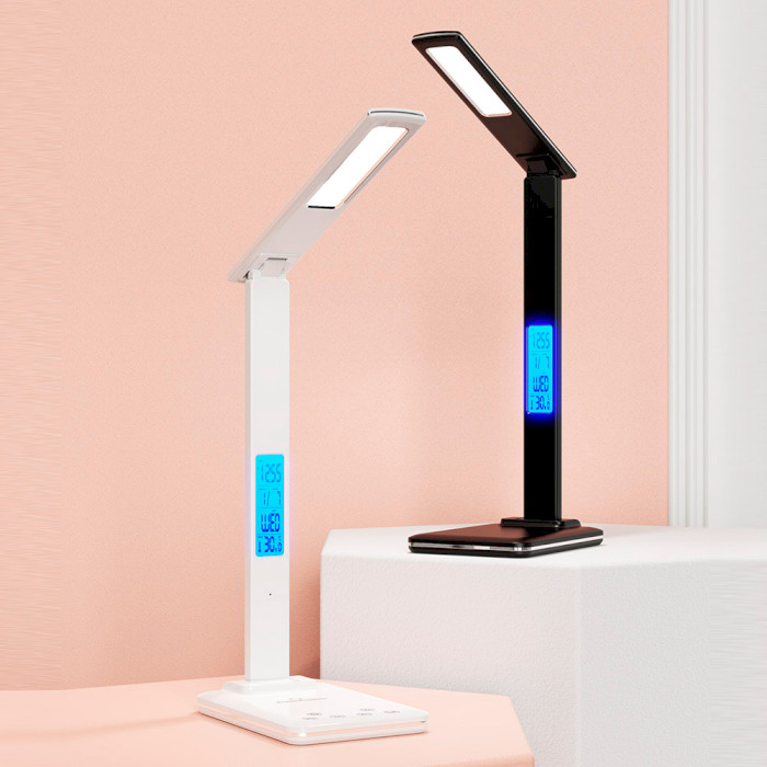 Лампа настольная MEDIA-TECH Wireless Charging Lamp Leditou MT222K Black