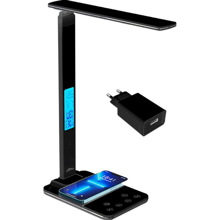 Лампа настольная MEDIA-TECH Wireless Charging Lamp Leditou MT222K Black