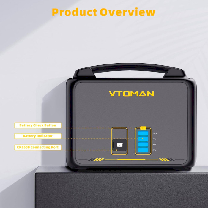 Дополнительная батарея для зарядной станции VTOMAN Jump 600X Extra Battery