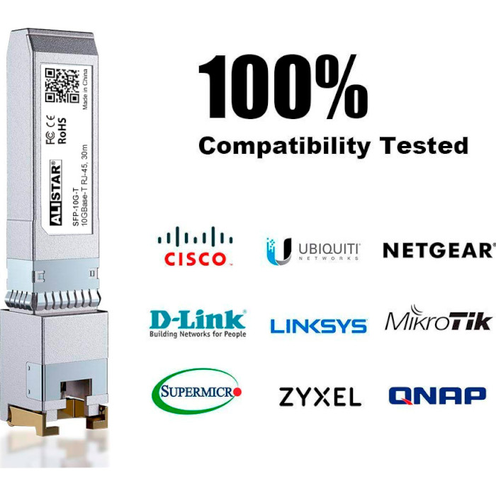 Модуль ALISTAR SFP-10G-T SFP+ 10GbE 30m