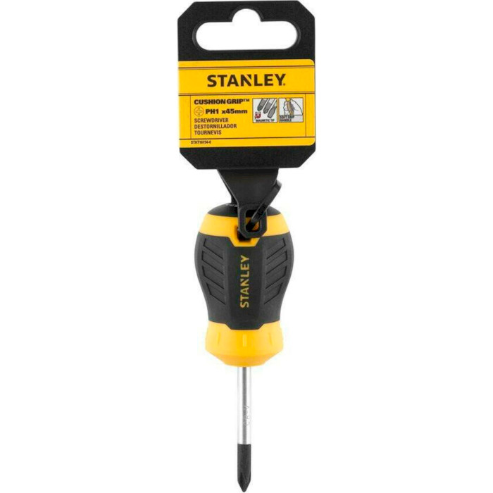 Отвёртка STANLEY "Cushion Grip" PH1x45mm (STHT16154-0)