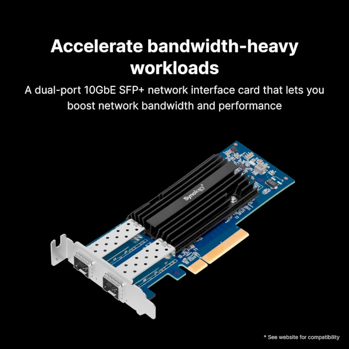 Мережева карта SYNOLOGY E10G30-F2 2x10G SFP+, PCI Express x8