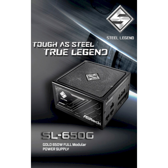 Блок живлення 650W ASROCK Steel Legend SL-650G Black