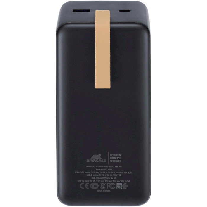 Повербанк RIVACASE Rivapower VA1084 QC/PD 65W 40000mAh Black