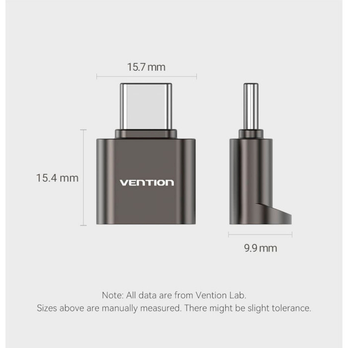 Кардридер VENTION USB 2.0 Type-C MicroSD Card Reader Gray (CLMH0)