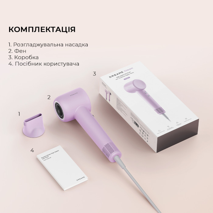 Фен DREAME Hair Dryer Gleam Purple (AHD12A-PPL)