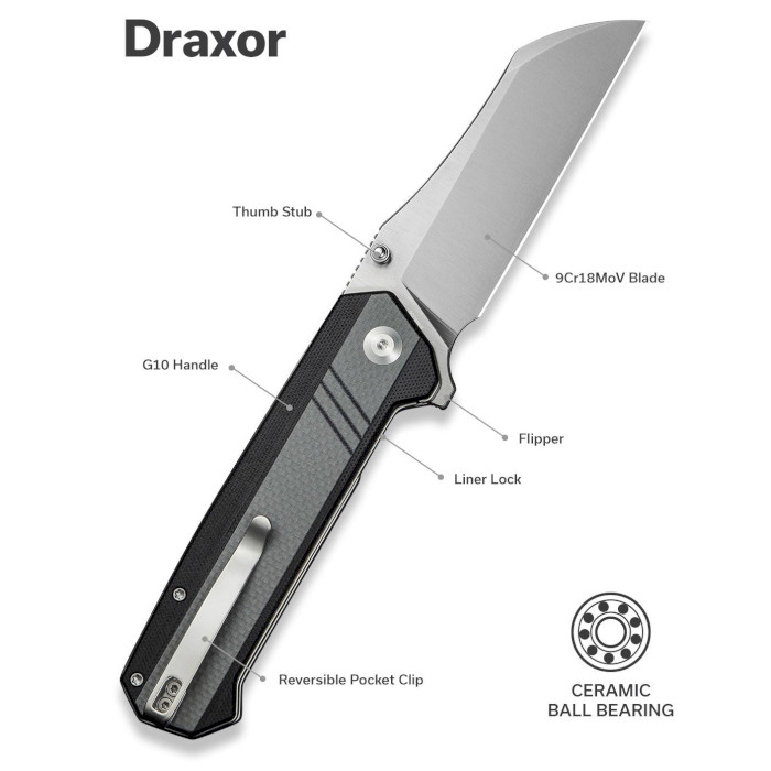 Складной нож SENCUT Draxor Gray/Black (S24035-3)