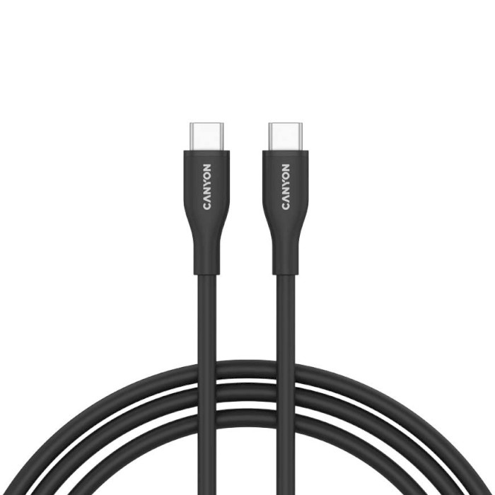 Кабель CANYON CC60SC10 Charge & Sync USB-C to USB-C 60W 1м Black (CNS-CC60SC10B)