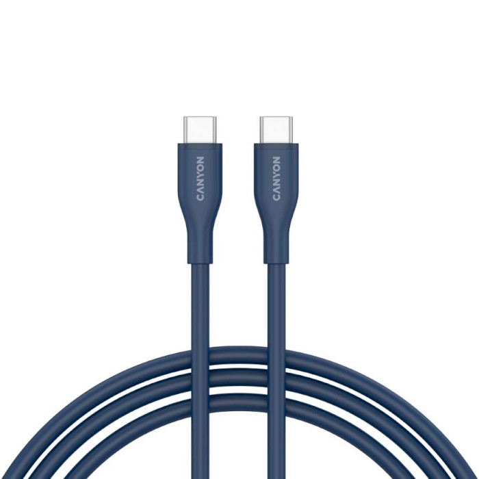 Кабель CANYON CC60SC10 Charge & Sync USB-C to USB-C 60W 1м Dark Blue (CNS-CC60SC10DB)