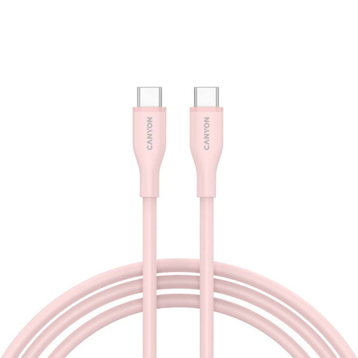 Кабель CANYON CC60SC10 Charge & Sync USB-C to USB-C 60W 1м Pink (CNS-CC60SC10PS)