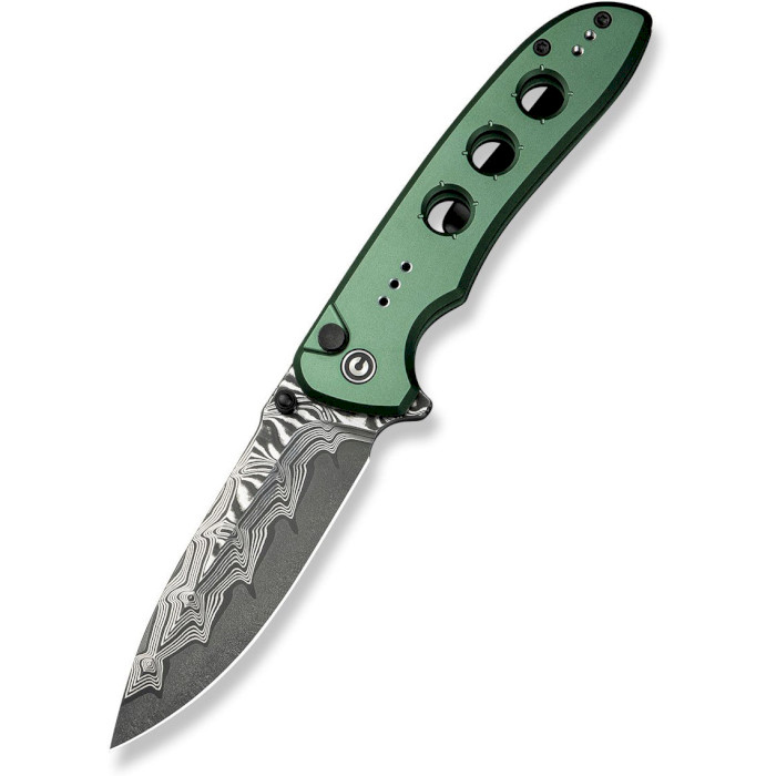 Складаний ніж CIVIVI Hyperpulse Damascus Blade Aluninium Handle Green