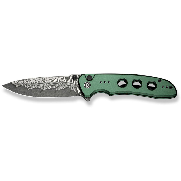 Складаний ніж CIVIVI Hyperpulse Damascus Blade Aluninium Handle Green