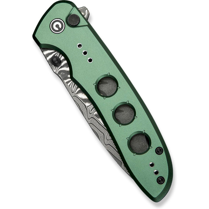 Складаний ніж CIVIVI Hyperpulse Damascus Blade Aluninium Handle Green