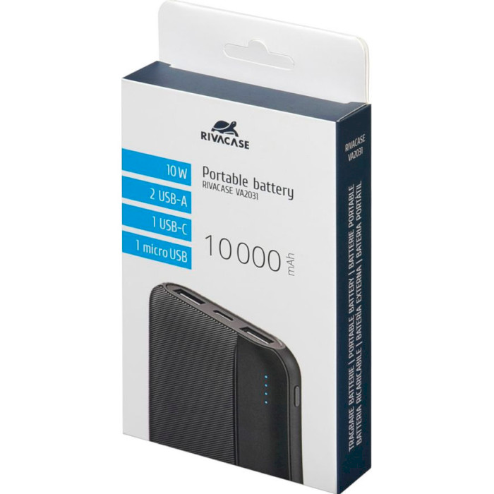 Повербанк RIVACASE Rivapower VA2031 10000mAh Black