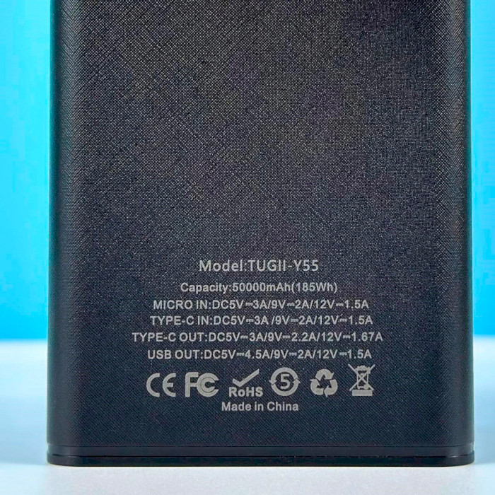 Повербанк WUW TUGII-Y55 50000mAh Black