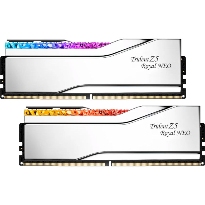 Модуль пам'яті G.SKILL Trident Z5 Royal Neo Silver DDR5 6400MHz 32GB Kit 2x16GB (F5-6400J3039G16GX2-TR5NS)