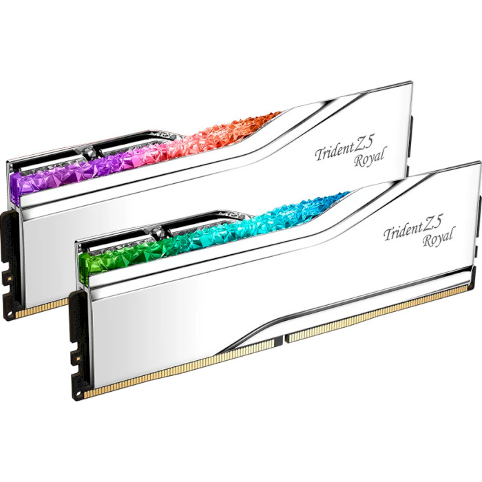 Модуль памяти G.SKILL Trident Z5 Royal Silver DDR5 6400MHz 32GB Kit 2x16GB (F5-6400J3039G16GX2-TR5S)