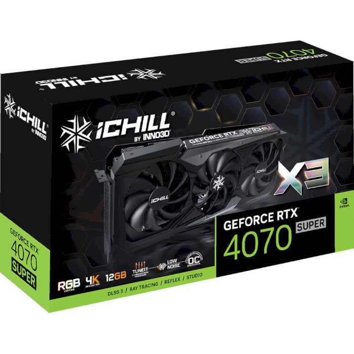 Відеокарта INNO3D GeForce RTX 4070 Super iChill X3 (C407S3-126XX-186148H)