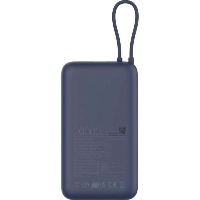 Повербанк XIAOMI Power Bank with Integrated Type-C Cable 33W 20000mAh Blue (BHR8975GL)