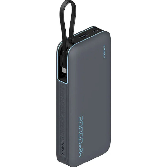 Повербанк CUKTECH PB200N 2xUSB-C, 1xUSB-A, 45W 20000mAh Gray