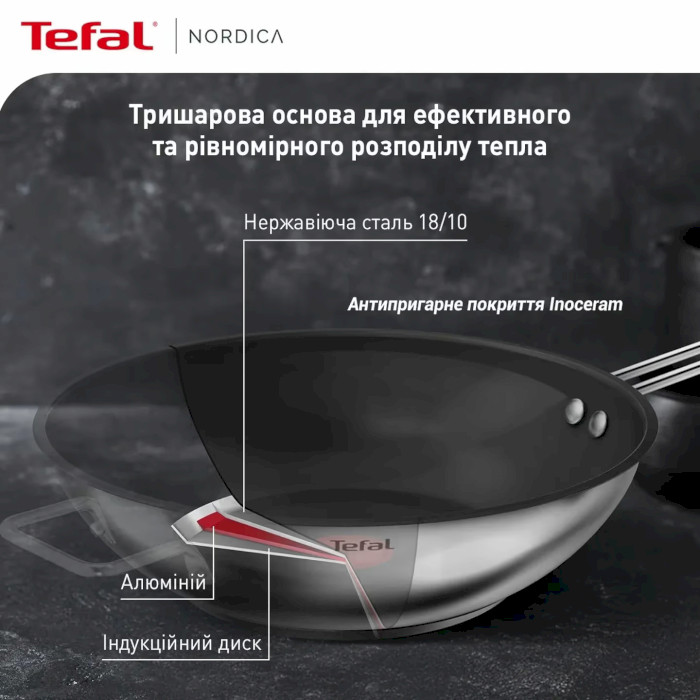 Сковорода вок TEFAL Nordica 28см (H8711955)