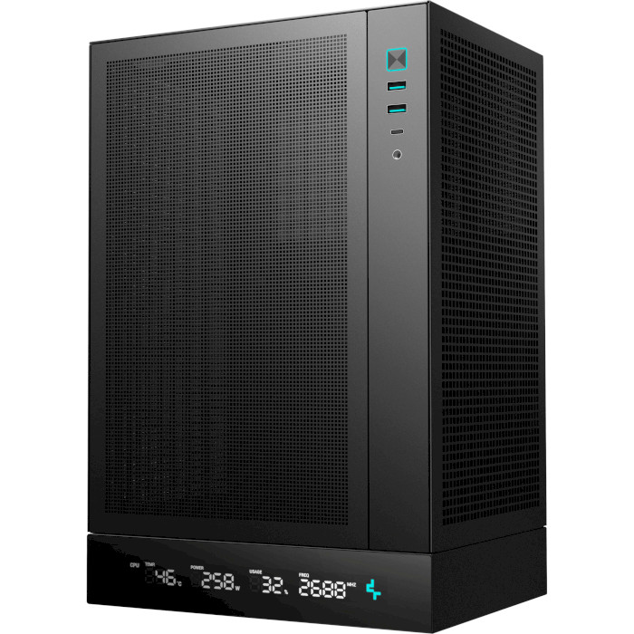 Корпус DEEPCOOL CH170 Digital Black (R-CH170-BKNPI0D-G-1)