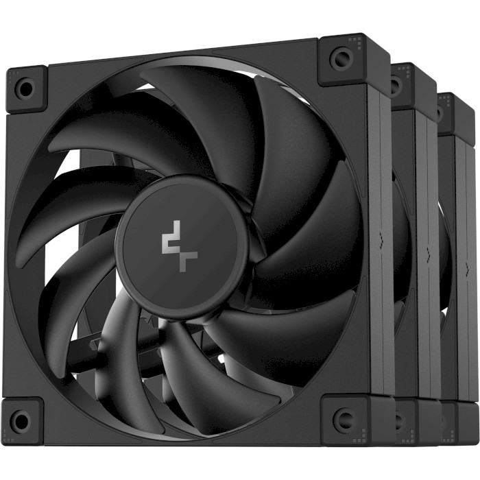 Комплект вентиляторов DEEPCOOL FD12 Black 3-Pack (R-FD12-BKNPN3-G)