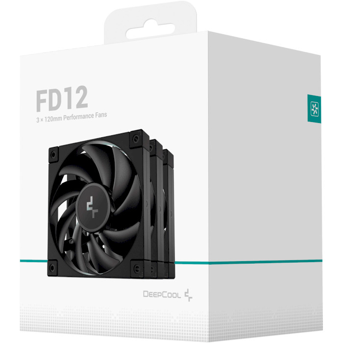 Комплект вентиляторов DEEPCOOL FD12 Black 3-Pack (R-FD12-BKNPN3-G)