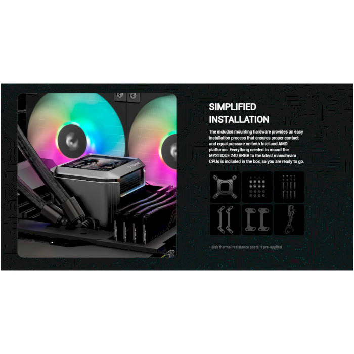 Система водяного охолодження DEEPCOOL Mystique 240 ARGB Black (R-LX550-BKADSNC-G-1)