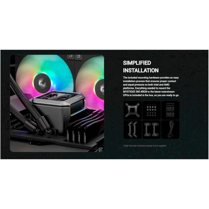 Система водяного охолодження DEEPCOOL Mystique 360 ARGB Black (R-LX750-BKADSNC-G-1)