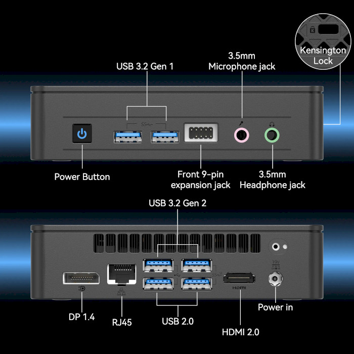 Неттоп GEEKOM Mini Air12 Lite (GMAIR12LITE-N100-8256-EU)