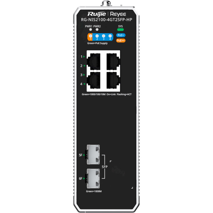 Комутатор RUIJIE REYEE RG-NIS2100-4GT2SFP-HP