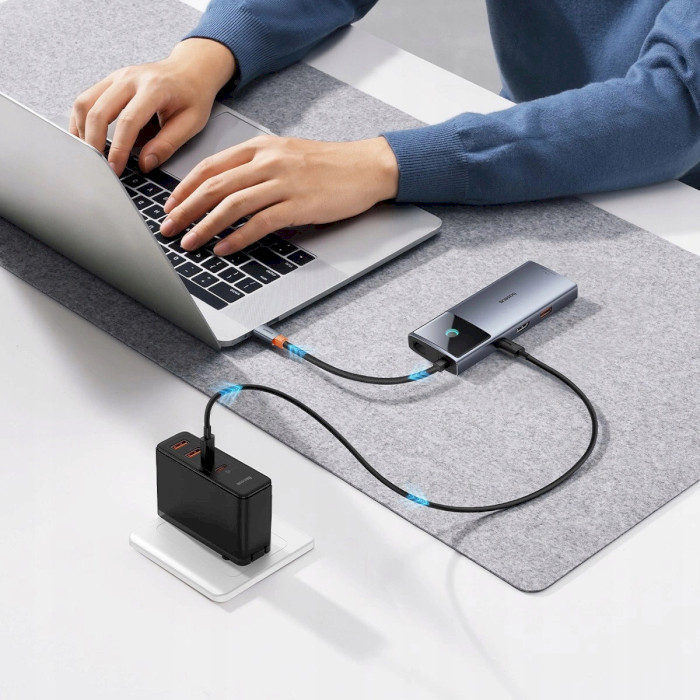 Порт-репликатор BASEUS Metal Gleam Series II 6-in-1 USB Hub (B00061802813-00)