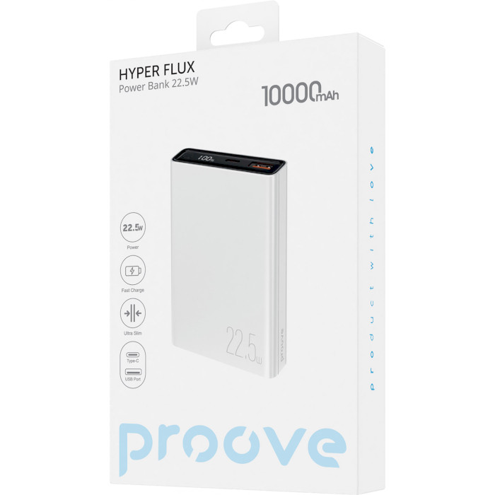 Повербанк PROOVE Hyper Flux 22.5W 10000mAh White