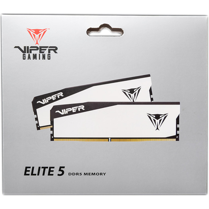 Модуль пам'яті PATRIOT Viper Elite 5 White DDR5 6000MHz 32GB Kit 2x16GB (VEB532G6030KW)