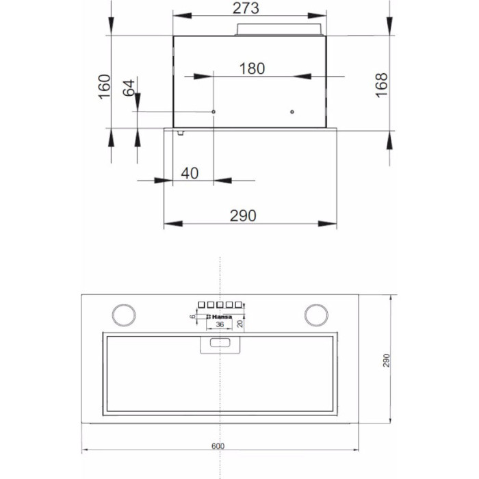 Витяжка HANSA OMC6212WH