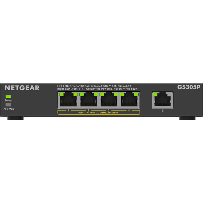 Коммутатор NETGEAR GS305Pv3 (GS305P-300EUS)