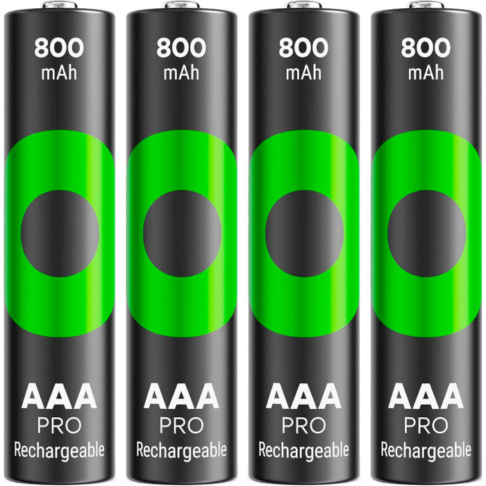 Акумулятор GP ReCyko Pro Eco AAA 800mAh 4шт/уп (GP85AAAHCBR21-2TLB4)