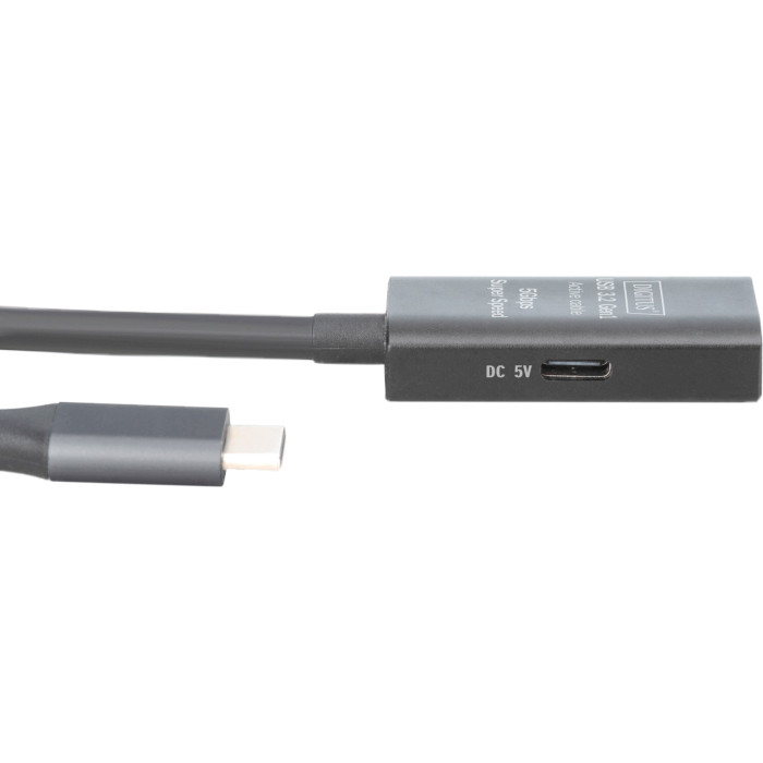 Кабель-удлинитель DIGITUS Active USB 3.2 Gen1 5G USB-C Male to USB-C Female Extension Cable 10м Black (DA-73109)