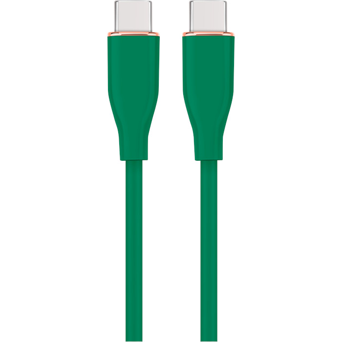 Кабель CABLEXPERT Premium Silicon Type-C to Type-C PD 60W 1.5м Midnight Green (CC-USB2S-CMCM-1.5M-G)