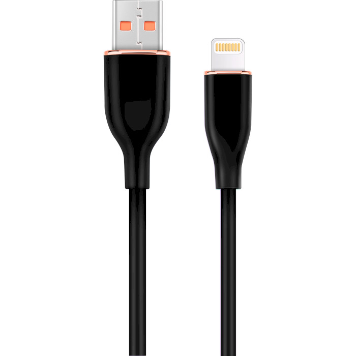 Кабель CABLEXPERT Premium Silicon USB-A to Lightning 1.5м Black (CC-USB2S-AM8PM-1.5M-BK)