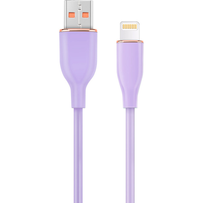 Кабель CABLEXPERT Premium Silicon USB-A to Lightning 1.5м Purple (CC-USB2S-AM8PM-1.5M-P)