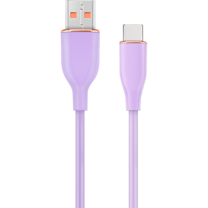 Кабель CABLEXPERT Premium Silicon USB-A to Type-C 1.5м Purple (CC-USB2S-AMCM-1.5M-P)