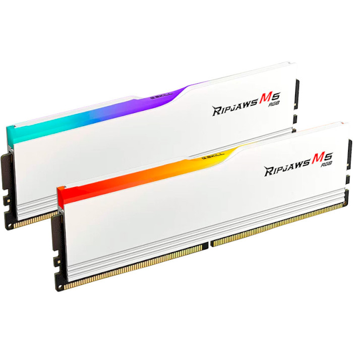 Модуль памяти G.SKILL Ripjaws M5 RGB Matte White DDR5 6400MHz 32GB Kit 2x16GB (F5-6400J3648F16GX2-RM5RW)