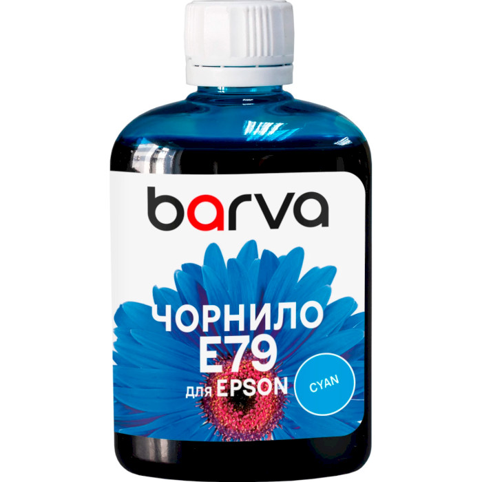 Чернила BARVA для Epson WorkForce WF-8090DW/8590DWF, Pro WF-C869R/WF-C878RD Cyan (E79-830)