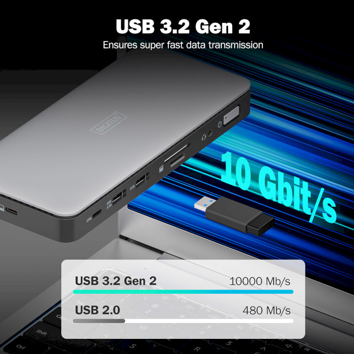 Порт-реплікатор DIGITUS USB-C 11-Port Docking Station (DA-70917)