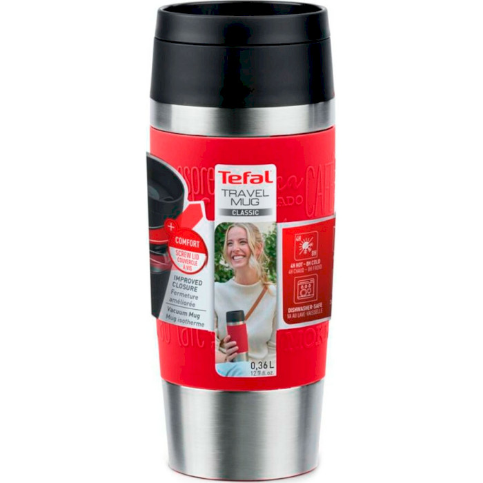 Термокухоль TEFAL Travel Mug Classic 0.36л Red (N2020410)